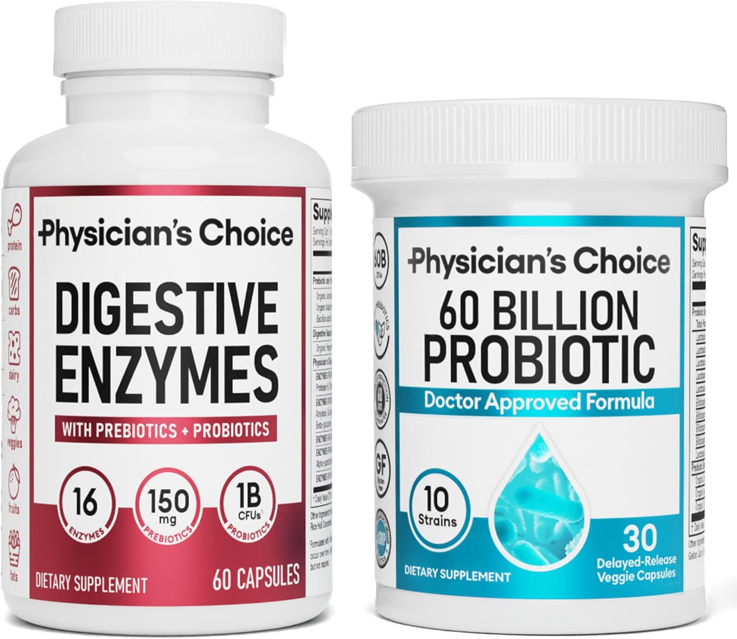 IXORA™  - DIGESTIVE ENZYMES 60CT + 60B PROBIOTIC 30CT