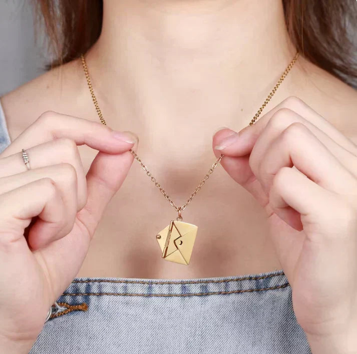 IXORA™   - ENVELOPE LOVE LETTER PENDANT NECKLACE